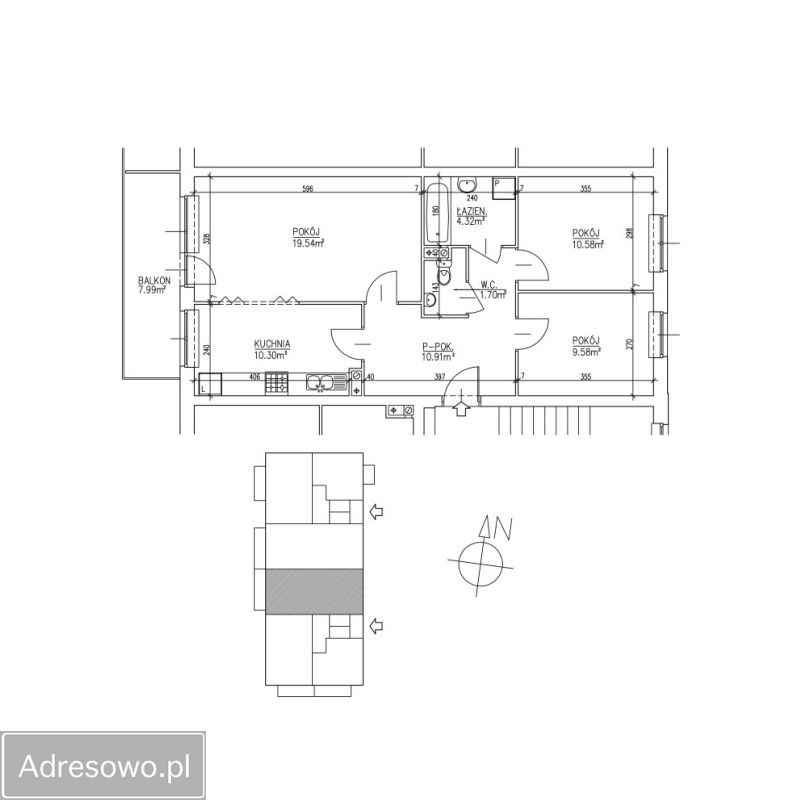 Mieszkanie 3-pokojowe Lublin Dziesiąta, ul. Nowy Świat. Zdjęcie 17