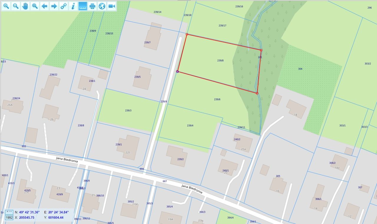 Działka budowlana Limanowa, ul. Jana Biedronia. Zdjęcie 2