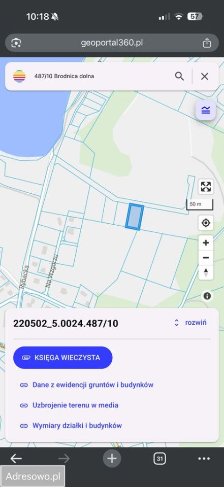 Działka budowlana Brodnica Dolna, ul. Rybacka. Zdjęcie 2
