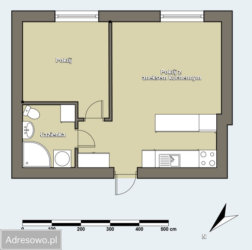Mieszkanie 2-pokojowe Gdańsk Wrzeszcz, ul. Racławicka. Zdjęcie 11