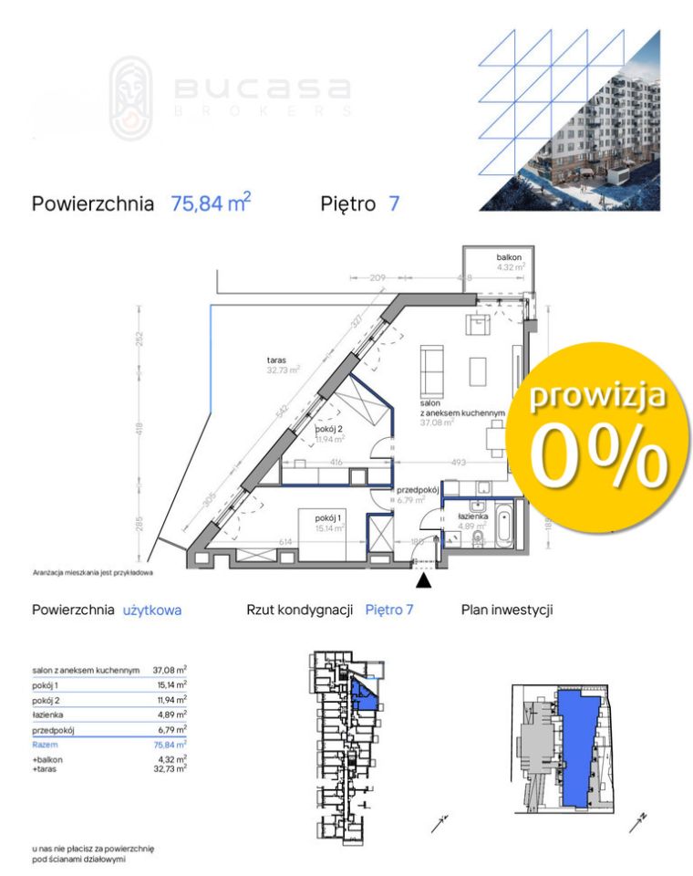 Mieszkanie 3-pokojowe Kraków Podgórze Duchackie. Zdjęcie 2