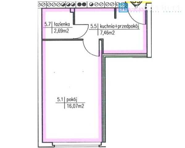 Mieszkanie 1-pokojowe Kraków Grzegórzki, al. Pokoju. Zdjęcie 13
