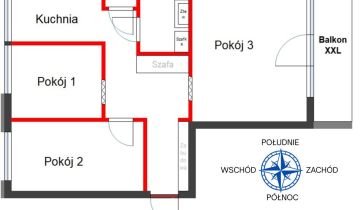 Mieszkanie 3-pokojowe Gdańsk Żabianka, al. Grunwaldzka