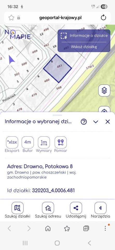 Działka budowlana Drawno. Zdjęcie 2