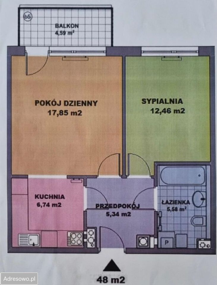 Mieszkanie 2-pokojowe Ruda Śląska Ruda, ul. ks. Józefa Czempiela. Zdjęcie 12