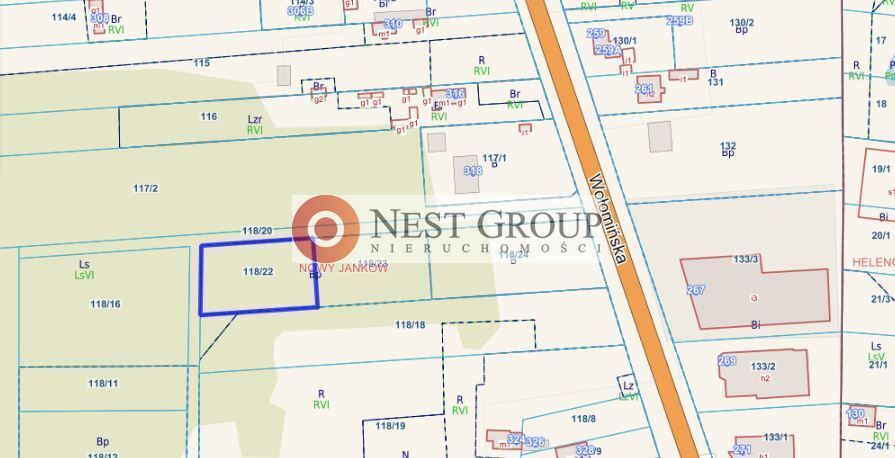 Działka budowlana Nowy Janków, ul. Wołomińska. Zdjęcie 1