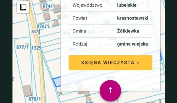 Działka rolno-budowlana Żółkiewka-Osada, ul. Sobieskiego