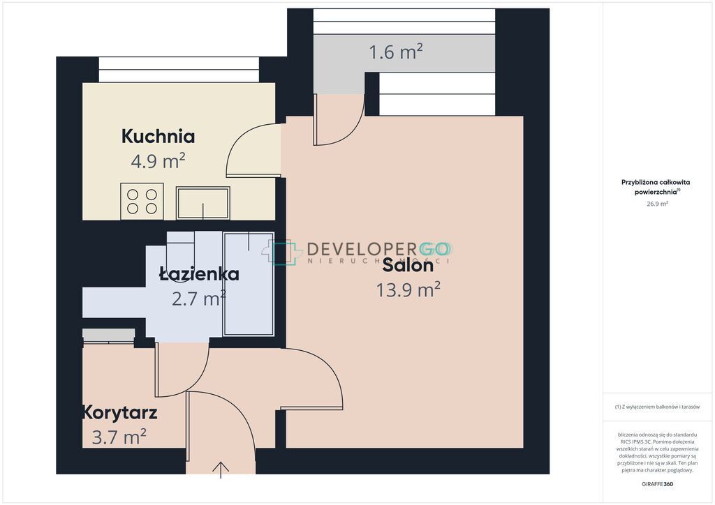 Mieszkanie 1-pokojowe Białystok Antoniuk, ul. Władysława Broniewskiego. Zdjęcie 5