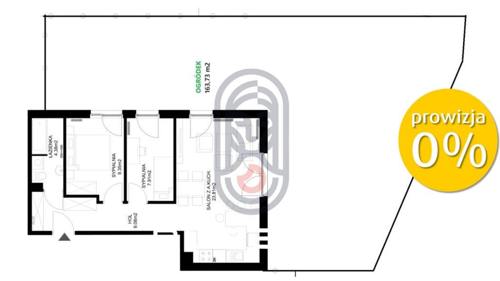 Mieszkanie 3-pokojowe Kraków Ruczaj. Zdjęcie 3