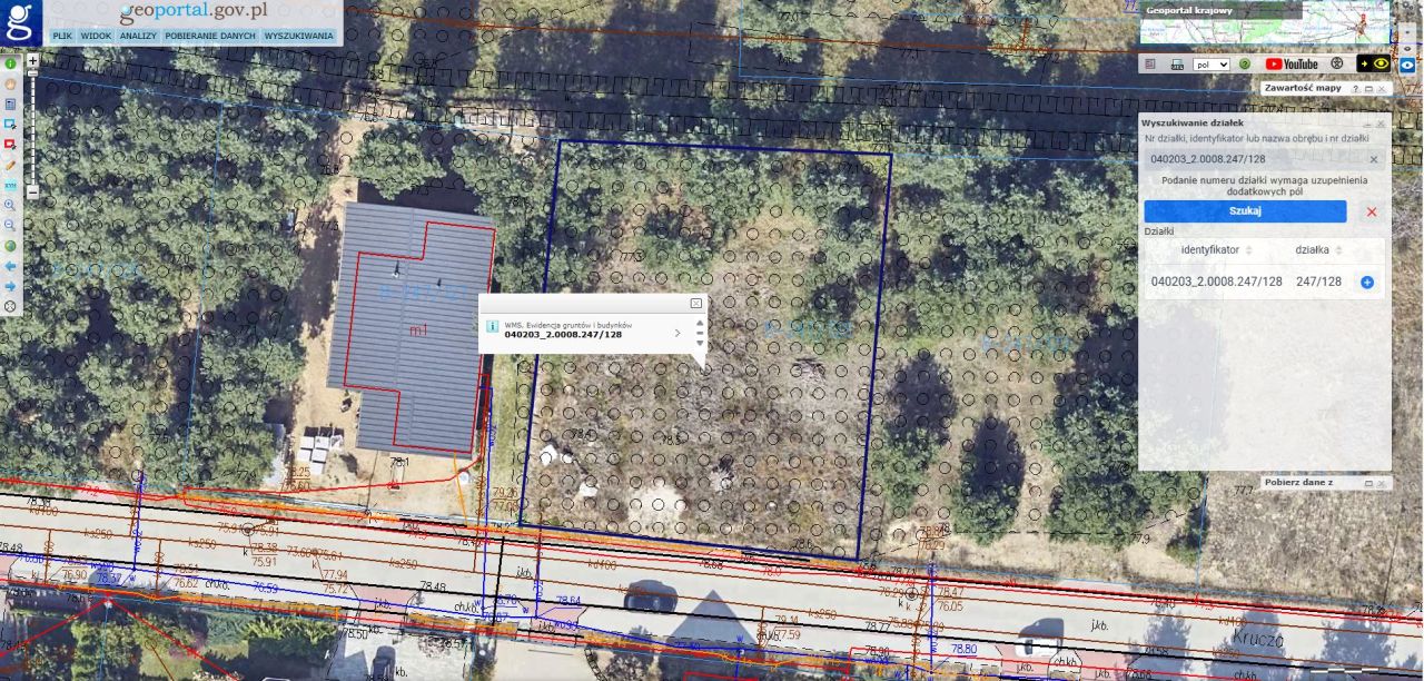 Działka budowlana Kominy, ul. Krucza