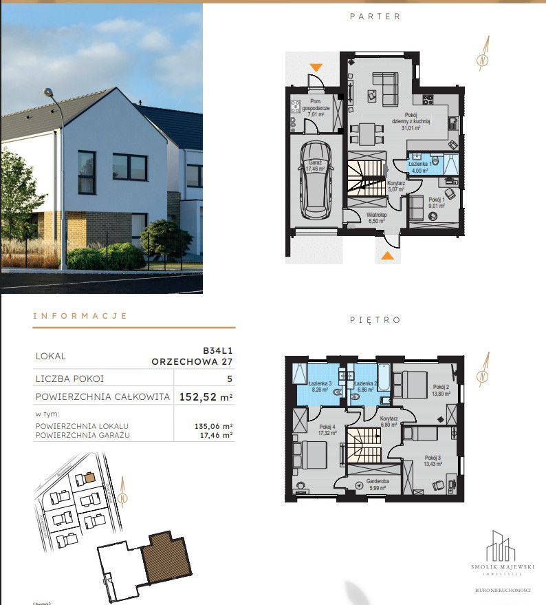 bliźniak, 5 pokoi Szczodre, ul. Kasztanowa. Zdjęcie 14