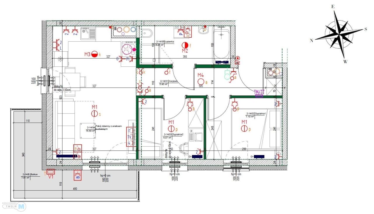 Mieszkanie 3-pokojowe Kielce Ślichowice. Zdjęcie 20