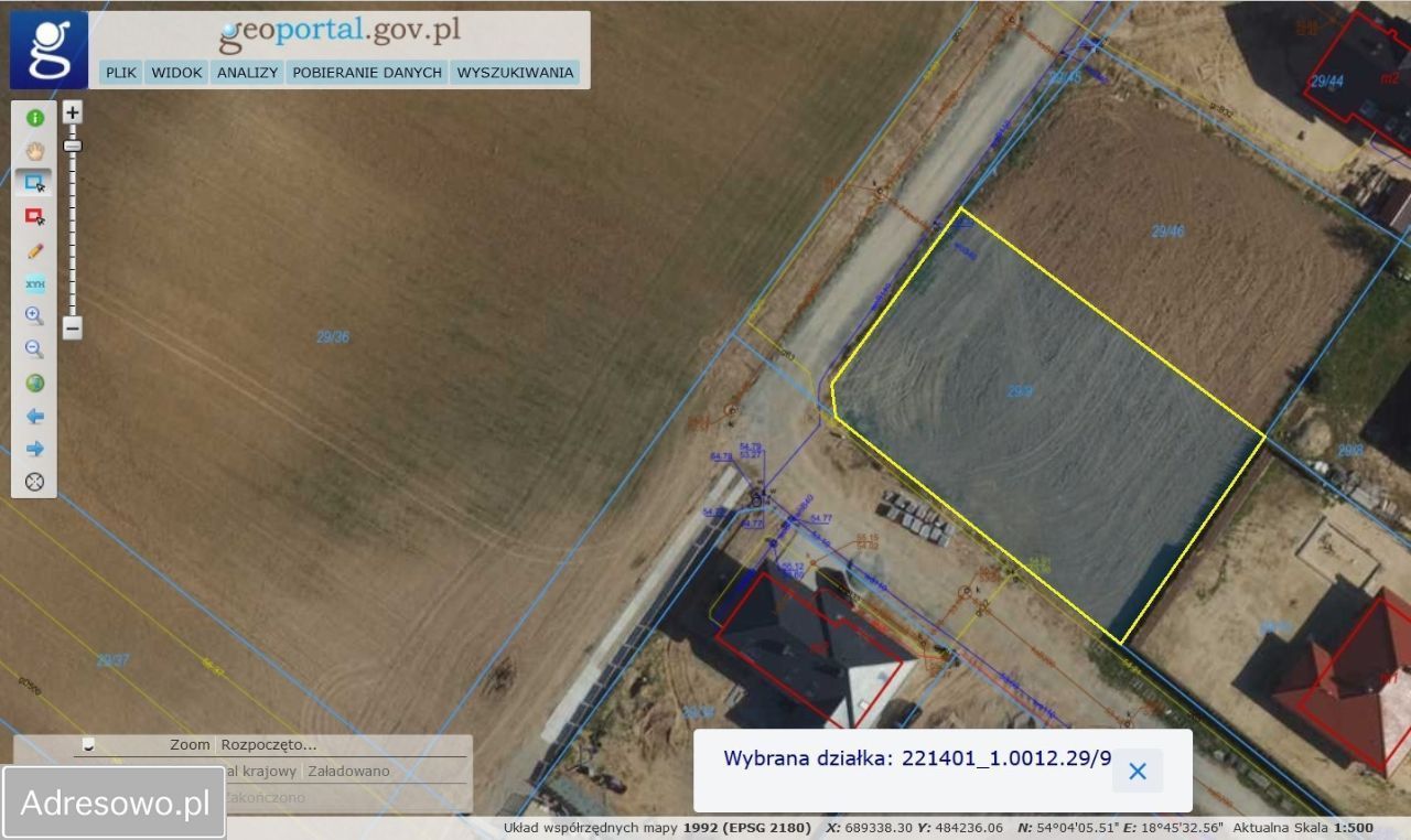 Działka budowlana Tczew Górki, ul. rotm. Witolda Pileckiego