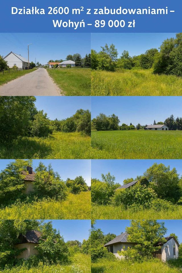 Działka rolno-budowlana Wohyń, ul. Spokojna
