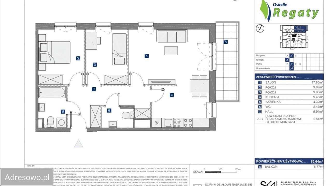 Mieszkanie 3-pokojowe Warszawa Białołęka. Zdjęcie 10