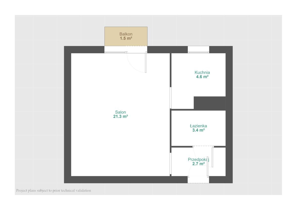 Mieszkanie 1-pokojowe Poznań Winogrady, os. Wichrowe Wzgórze. Zdjęcie 14