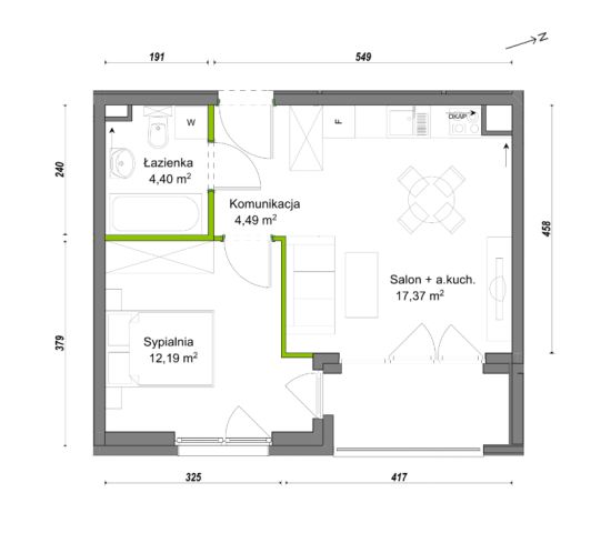 Mieszkanie 2-pokojowe Wrocław Ołtaszyn, ul. Orawska. Zdjęcie 8