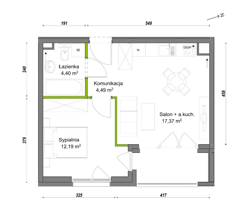 Mieszkanie 2-pokojowe Wrocław Ołtaszyn, ul. Orawska. Zdjęcie 8