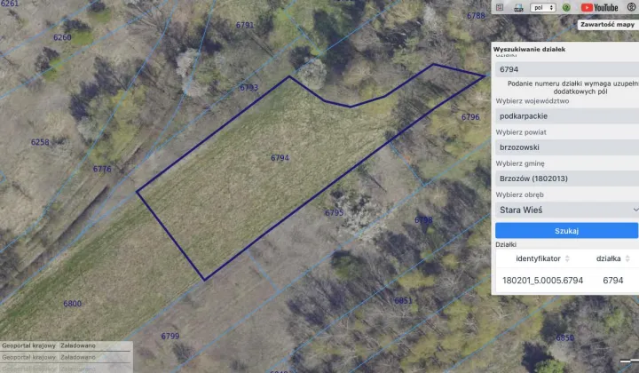 Działka rolna Stara Wieś