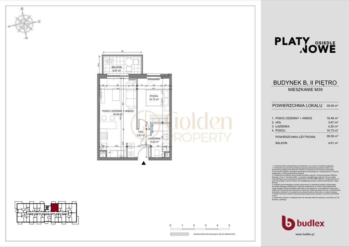 Mieszkanie 2-pokojowe Gdańsk Orunia, ul. Platynowa. Zdjęcie 5