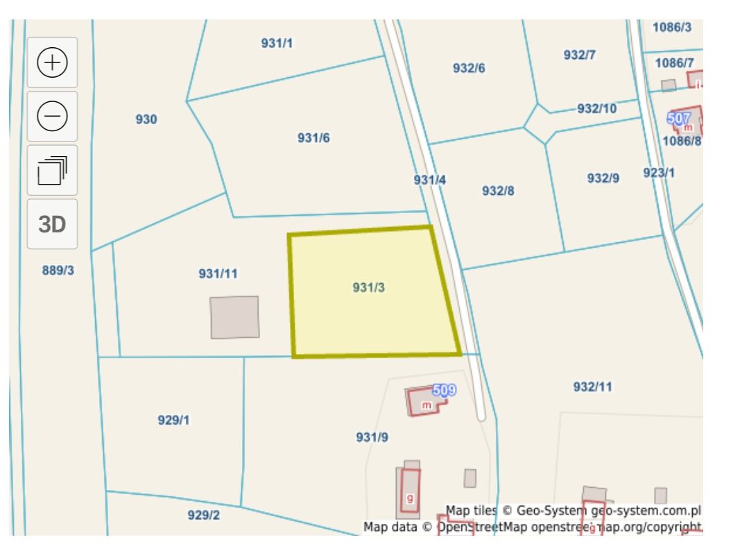 Działka budowlana Niwiska