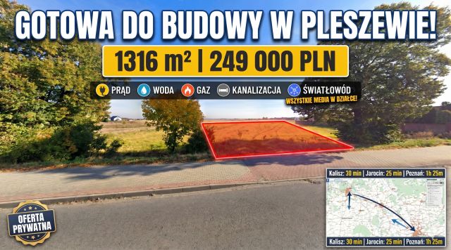 Działka rolno-budowlana Pleszew, ul. Marszewska. Zdjęcie 1