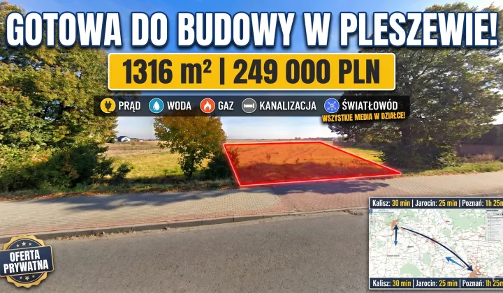Działka rolno-budowlana Pleszew, ul. Marszewska
