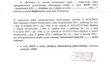 Działka budowlana Bogdaszowice, ul. Borówkowa