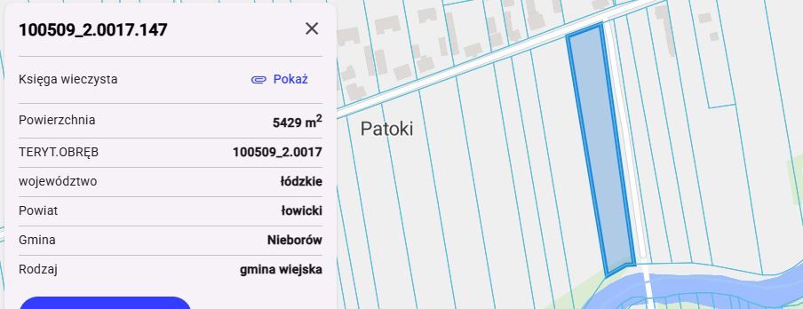 Działka rolno-budowlana Patoki. Zdjęcie 1