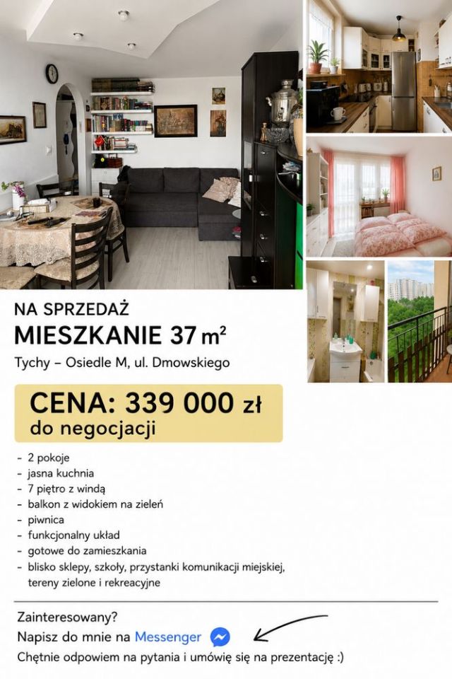 Mieszkanie 2-pokojowe Tychy, ul. Romana Dmowskiego. Zdjęcie 1