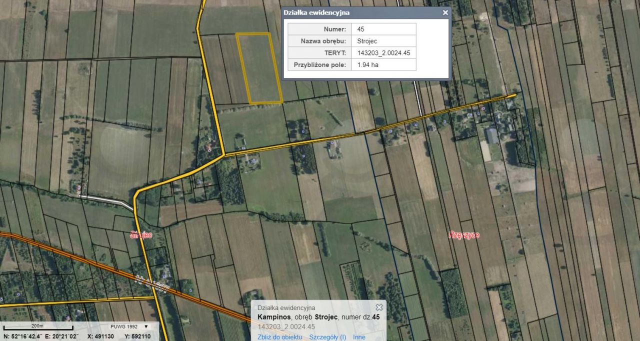 Działka rolna Strojec Brogi. Zdjęcie 3