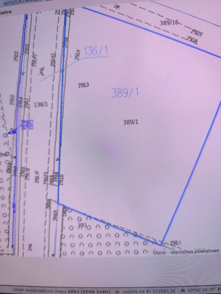 Działka budowlana Kossów. Zdjęcie 2