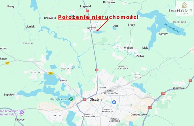 Działka Dywity, ul. Jeziorna. Zdjęcie 2