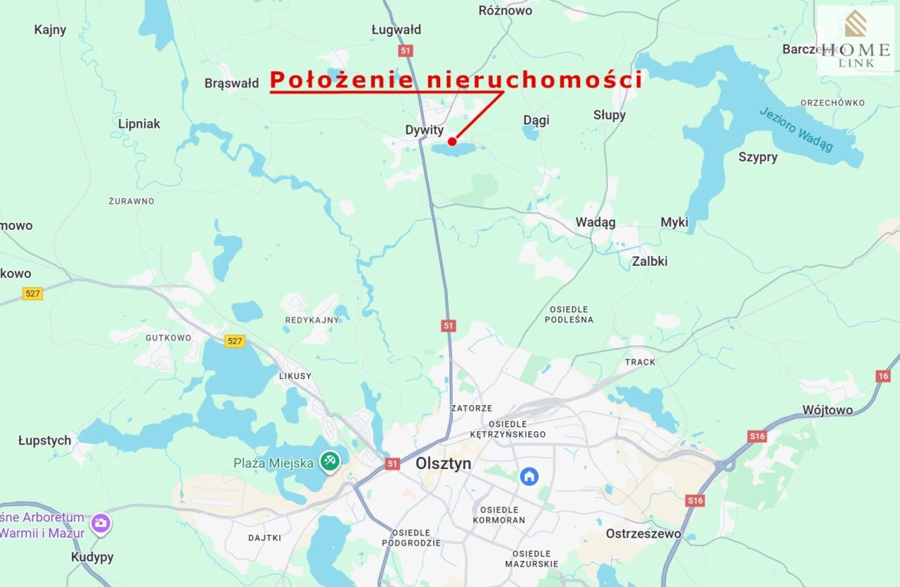 Działka Dywity, ul. Jeziorna. Zdjęcie 2