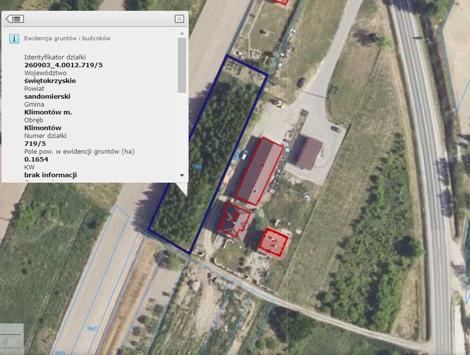 Działka budowlana Klimontów, ul. Słoneczna