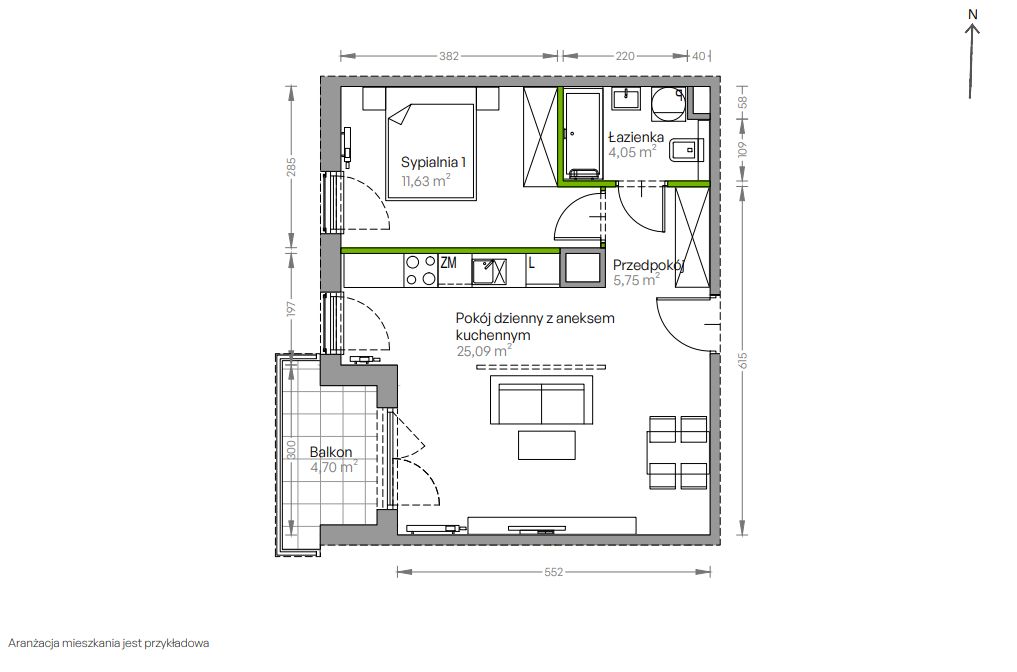Mieszkanie 2-pokojowe Kraków Czyżyny, ul. Romana Ciesielskiego. Zdjęcie 4