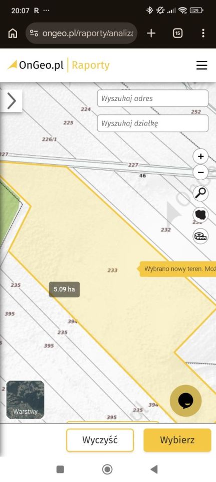 Działka rolna Ossówka. Zdjęcie 5