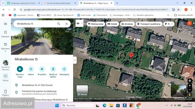 Działka budowlana Poznań Szczepankowo, ul. Mirabelkowa. Zdjęcie 1