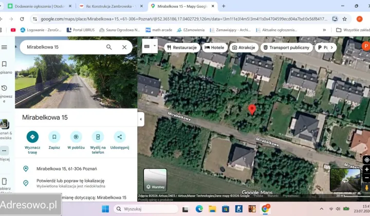 Działka budowlana Poznań Szczepankowo, ul. Mirabelkowa