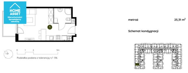 Mieszkanie 1-pokojowe Gdańsk Młyniska, ul. Marynarki Polskiej. Zdjęcie 7