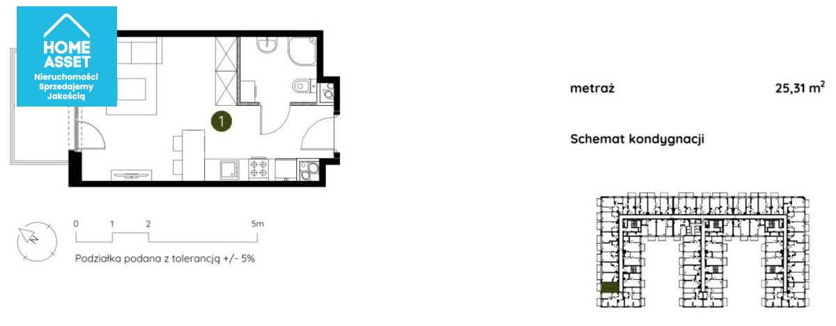 Mieszkanie 1-pokojowe Gdańsk Młyniska, ul. Marynarki Polskiej. Zdjęcie 7