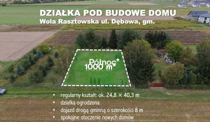 Działka budowlana Wola Rasztowska, ul. Dębowa