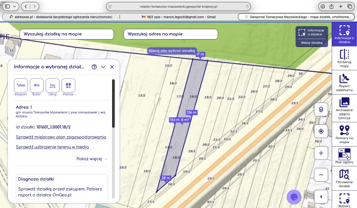 Działka rolna Tomaszów Mazowiecki Starzyce, ul. Krańcowa