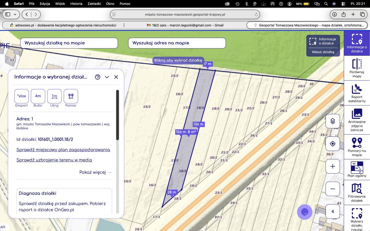 Działka rolna Tomaszów Mazowiecki Starzyce, ul. Krańcowa
