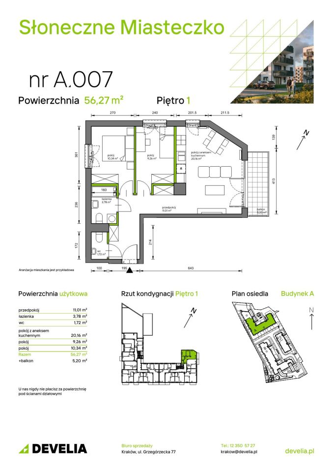 Mieszkanie 3-pokojowe Kraków Bieżanów, ul. Henryka i Karola Czeczów. Zdjęcie 7
