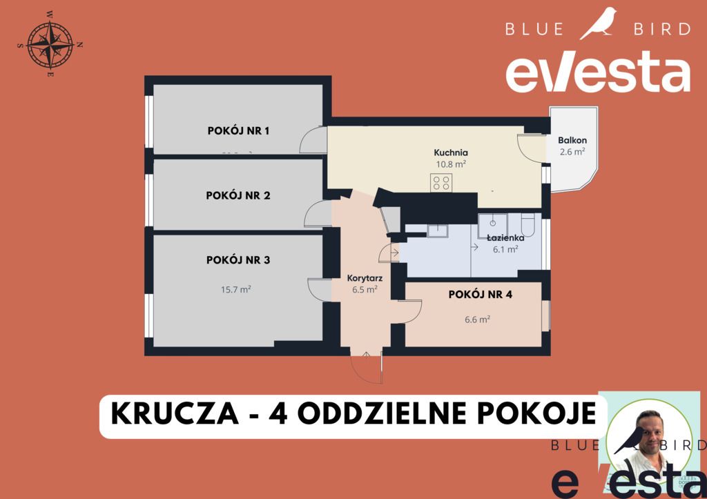 Mieszkanie 3-pokojowe Wrocław, ul. Krucza. Zdjęcie 13