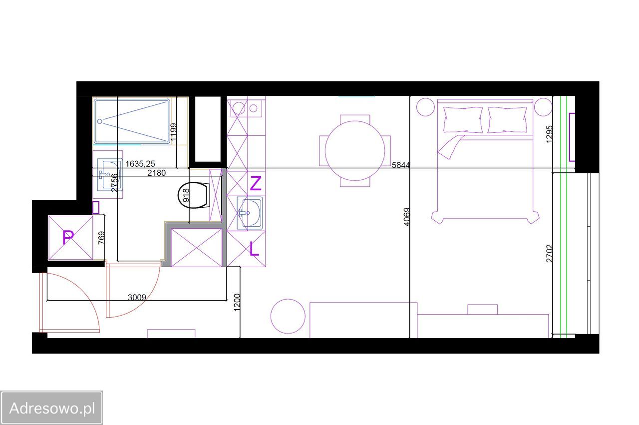 Mieszkanie 1-pokojowe Warszawa Służewiec, ul. Domaniewska. Zdjęcie 16