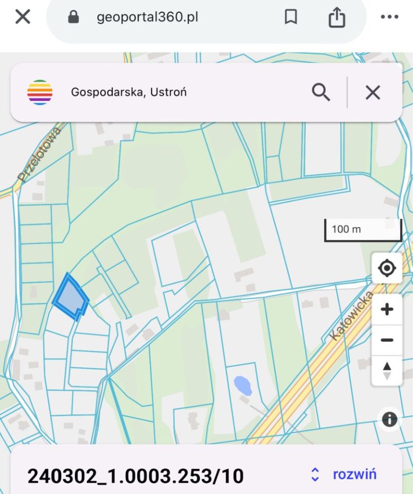 Działka rolno-budowlana Ustroń Nierodzim, ul. Gospodarska