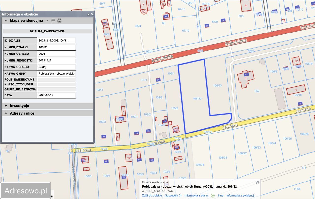 Działka inwestycyjna Bugaj, ul. Kobylnicka. Zdjęcie 4