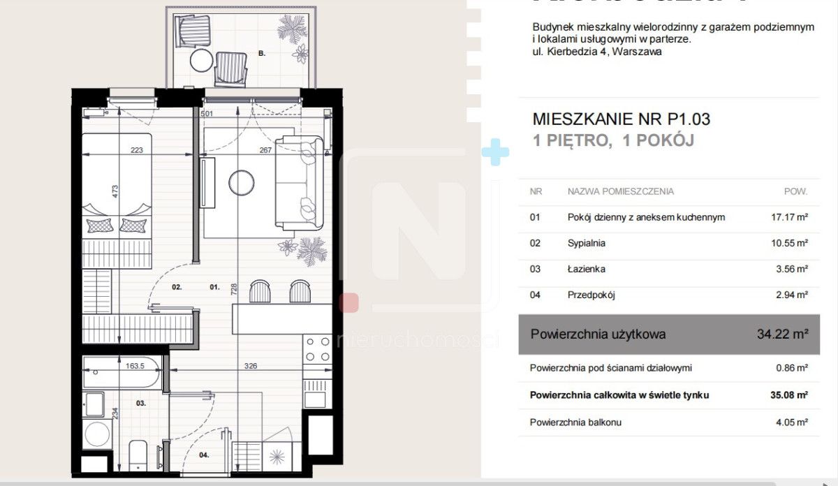 Mieszkanie 2-pokojowe Warszawa Mokotów, ul. Stanisława Kierbedzia. Zdjęcie 16